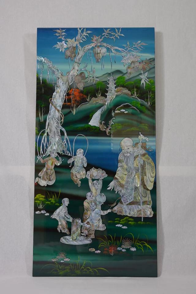 【福禄寿】东南亚现代简约挂画家居时尚现代客厅背景贝雕画