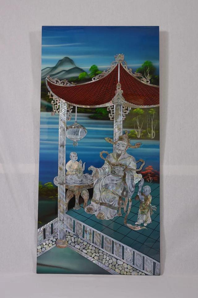 【福禄寿】东南亚现代简约挂画家居时尚现代客厅背景贝雕画